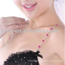 rose flower rhinestone bra straps